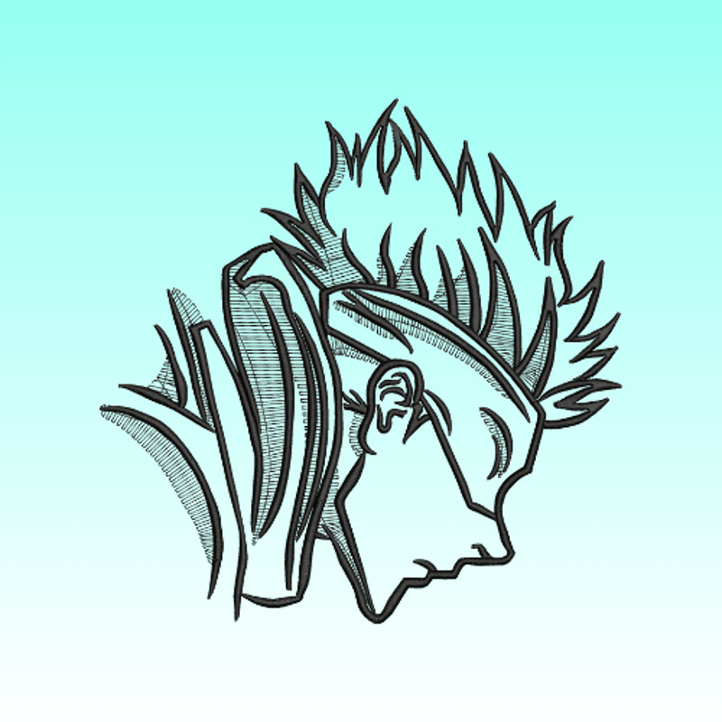 Gojo Infinity Style  Embroidery  Vector Art  Digital Download 1