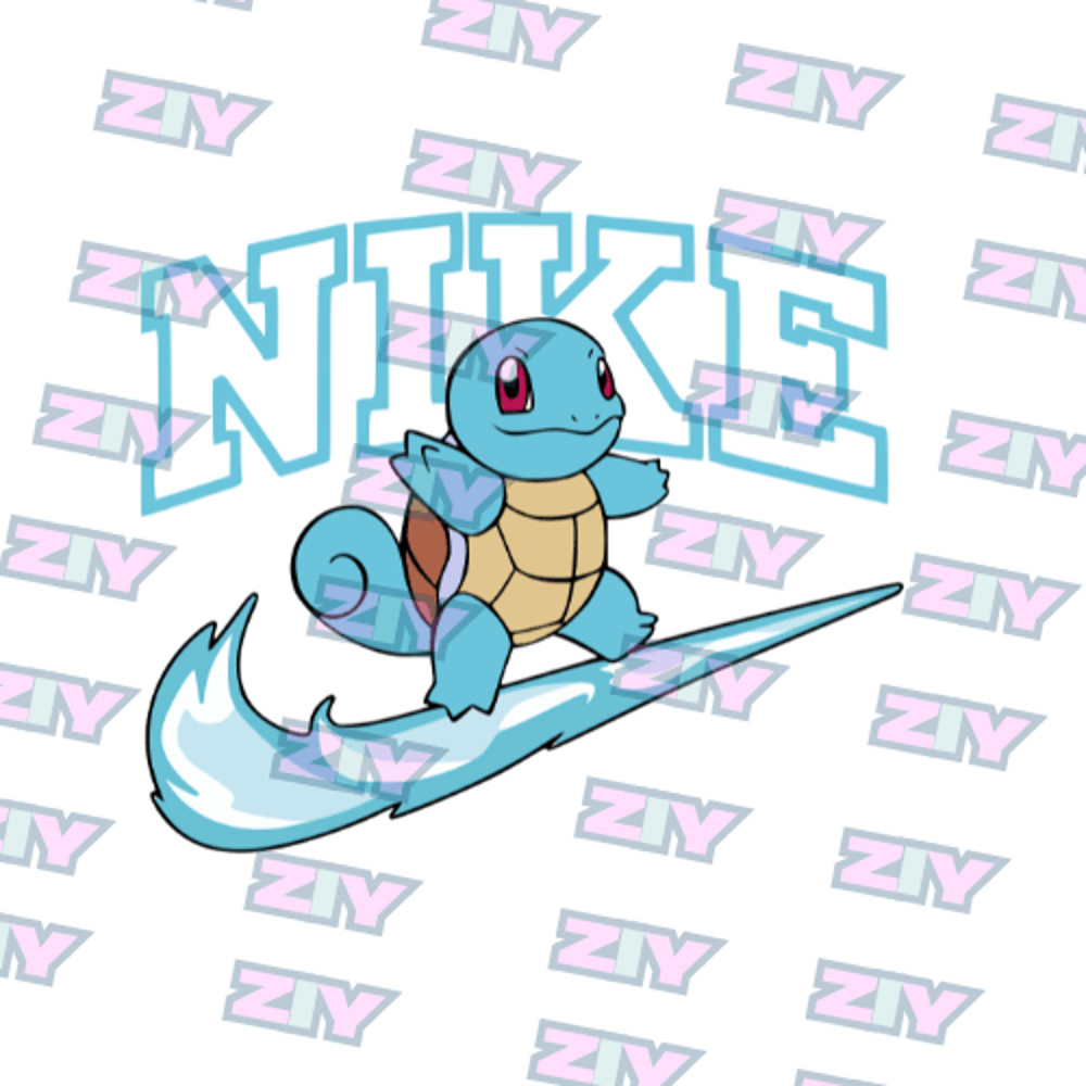 Squirtle X Nike Splash Style  Embroidery  Vector Art  Digital Download 2
