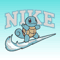 Squirtle X Nike Splash Style  Embroidery  Vector Art  Digital Download 1