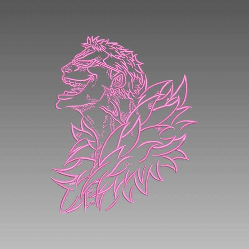 Doflamingo From One Piece Embroidery Vector Art Digital Download 1