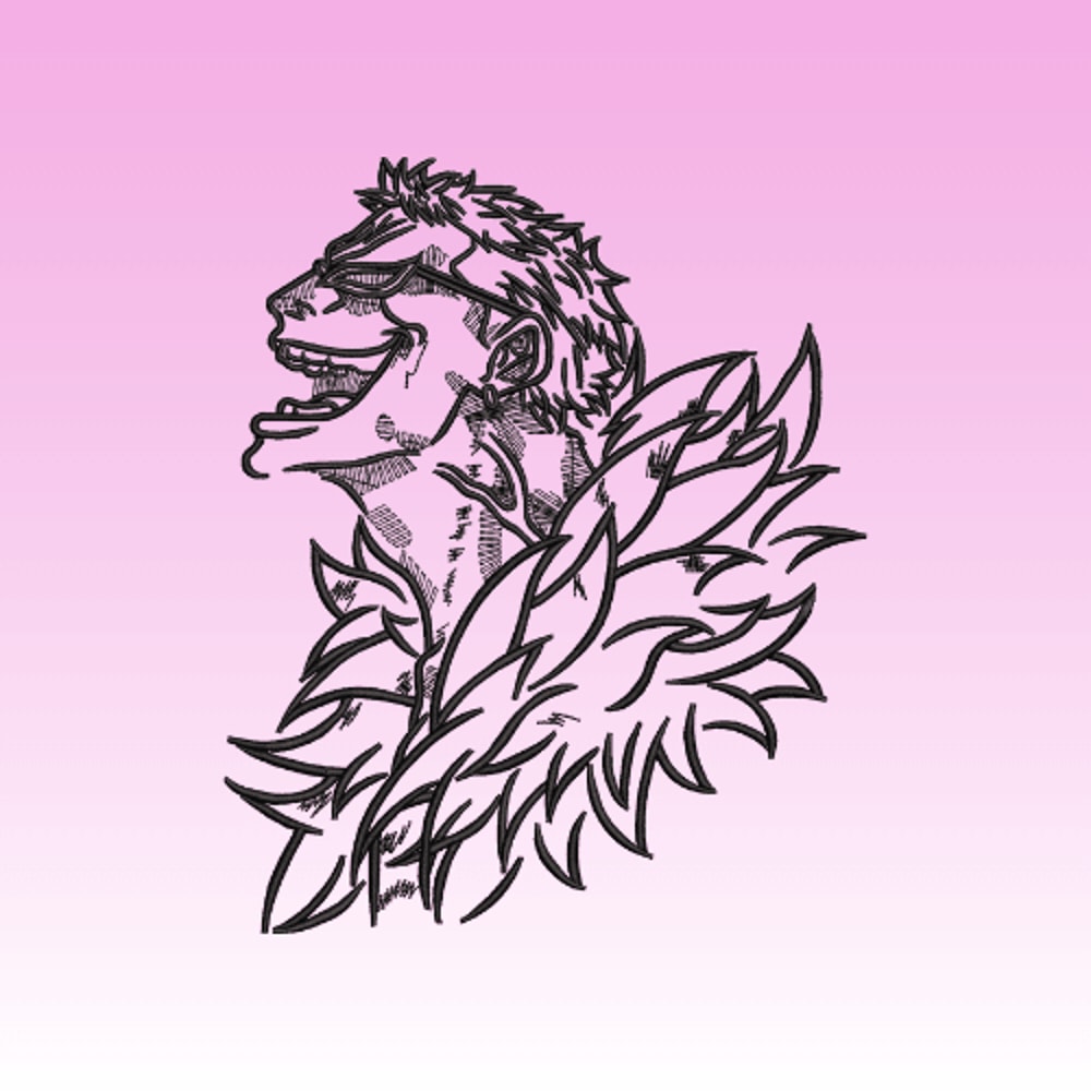 Doflamingo From One Piece Embroidery Vector Art Digital Download 3