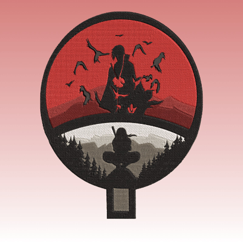 Itachi Uchiha Inspired  Embroidery  Vector Art  Digital Download 1