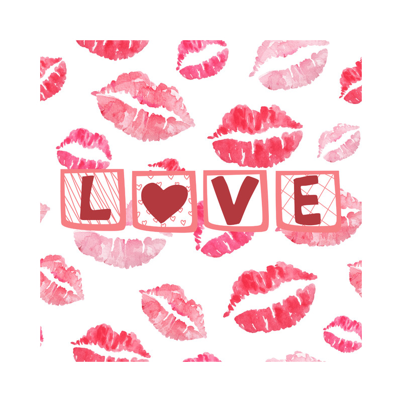 Valentine Kiss Love Themed Printables 3