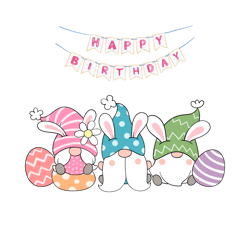 handmade birthday gnome – cute plush gift with party hat & balloons