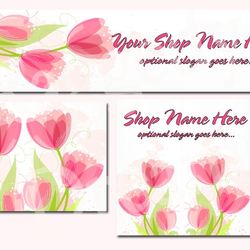 uplift store banner - floral design - tulips