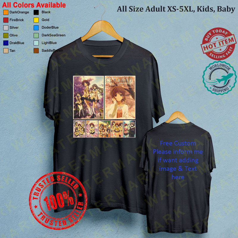 1 CLANNAD AFTER STORY TOMOYA OKAZAKI Single TShirt Concert Album Shirt Adult S5XL 0