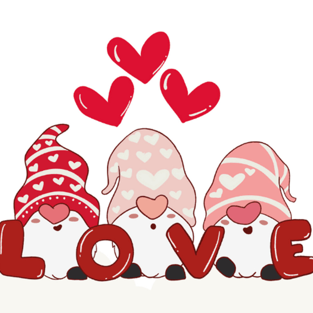 Adroable Gnome Valentine PNG Instant Download For DIY Crafts And Sublimation 2