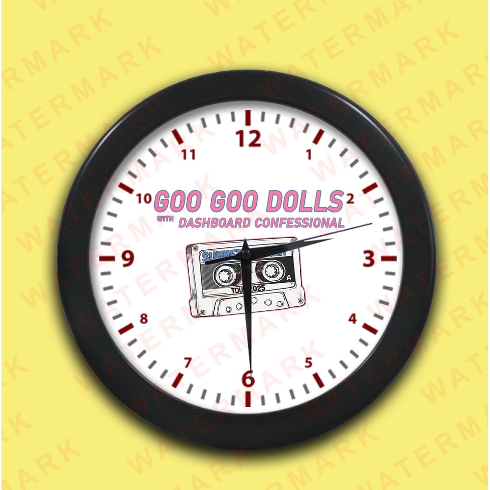 GOO GOO DOLLS WITH DASHBOARD CONFESSIONAL SUMMER ANTHEM TOUR 2025 Wall Clocks 0