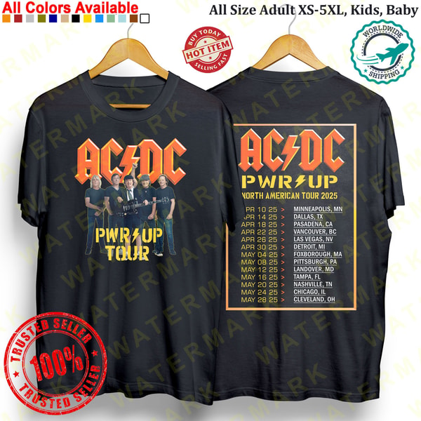 THE ACDC POWER UP NORTH AMERICAN TOUR 2025 T-shirt Concert A | Inspire ...