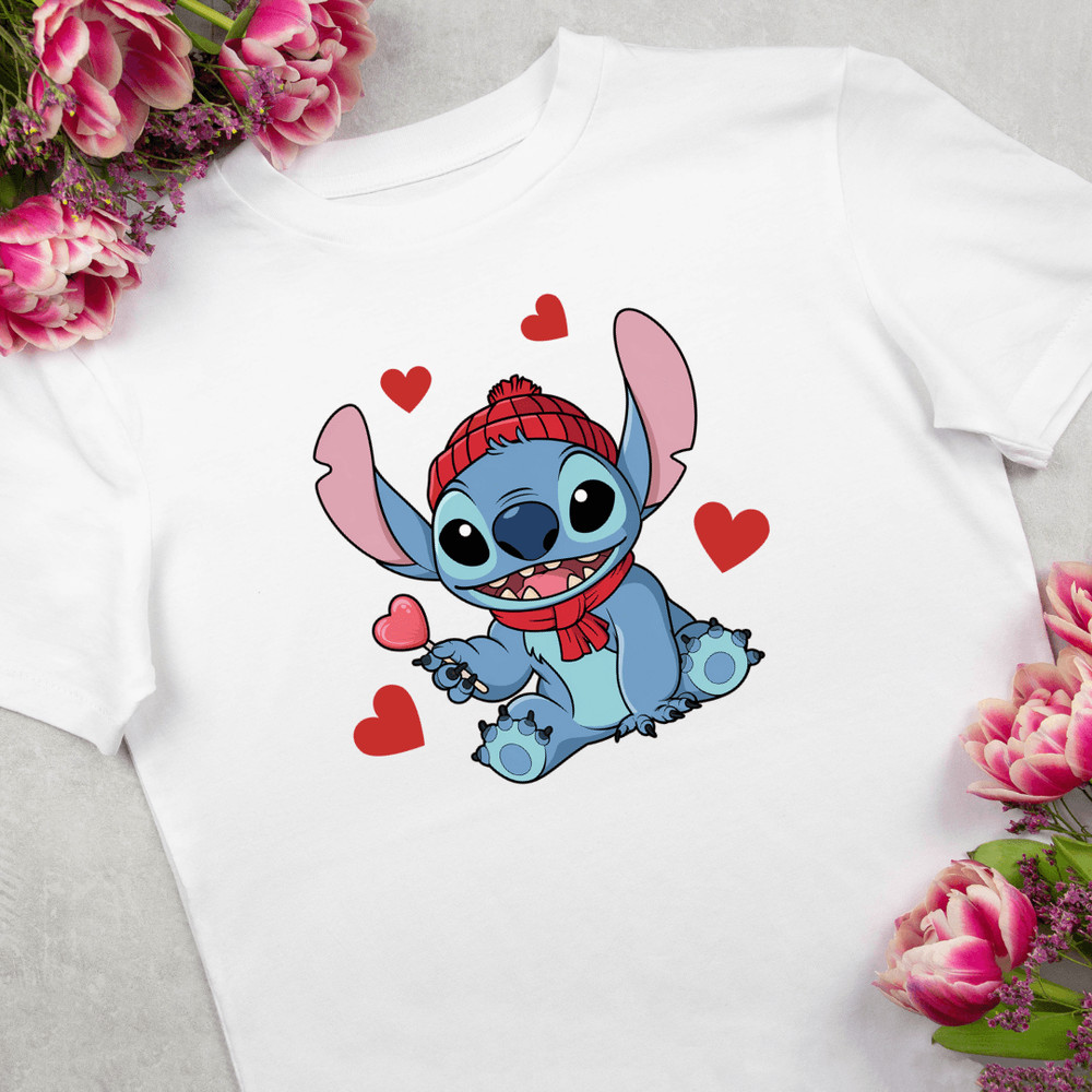 Kawaii Stitch Valentine PngHappy Valentines PngStitch Cartoon PngValentines Day PngHeart Png 0