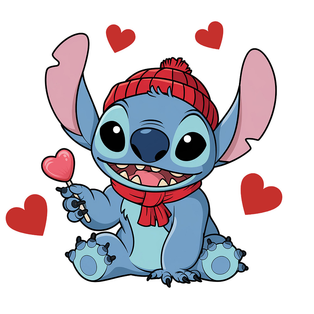 Kawaii Stitch Valentine PngHappy Valentines PngStitch Cartoon PngValentines Day PngHeart Png 2