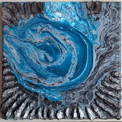 modern painting interior acrylic painting blue sea seascape fluid art abstract waterscape sea painting canvas