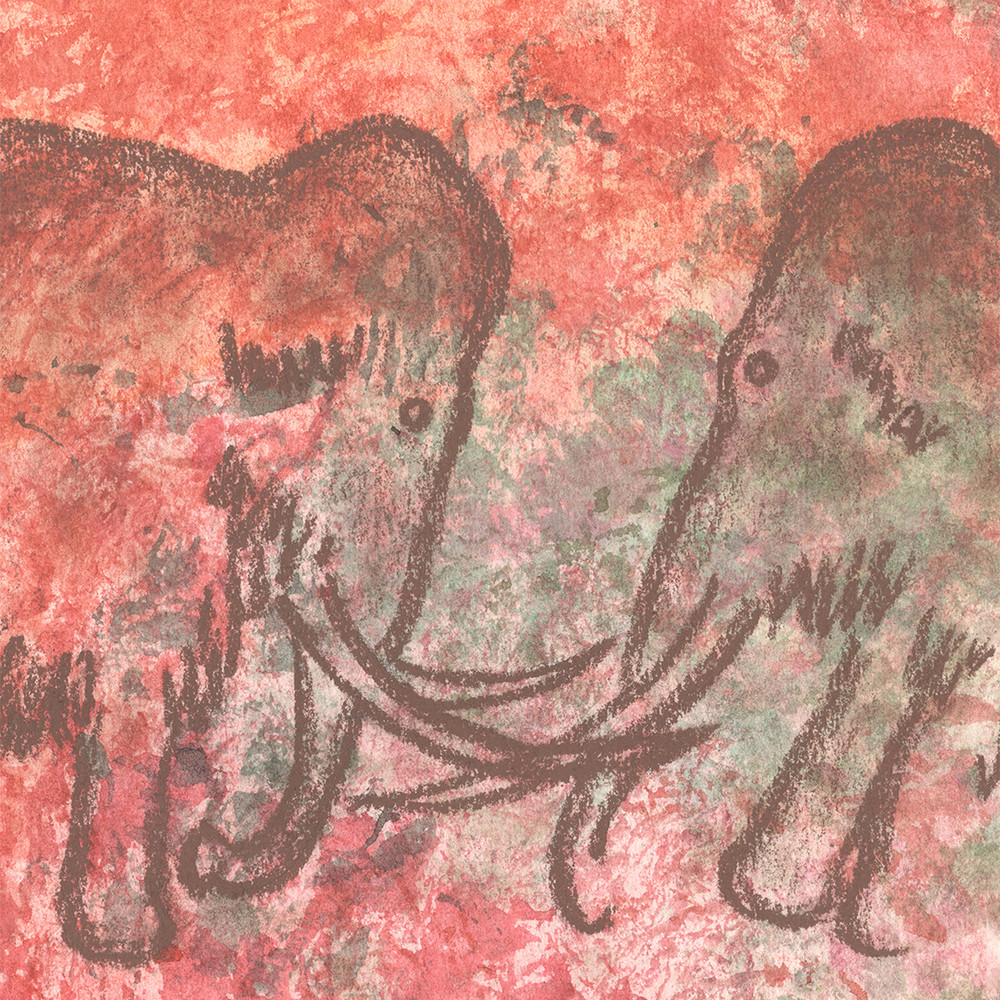 Drawing-of-a-prehistoric-hunters-is-a-modern-abstract-watercolor-drawing-on-paper-Painting-for-interior-as-a-gift-mammoth-hunting-by-prehistoric-man.jpg