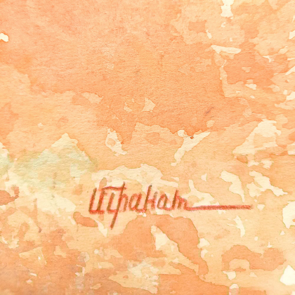 Modern Painting Interior Watercolor Painting Abstract Painting Pastel Drawing Prehistoric Man Art