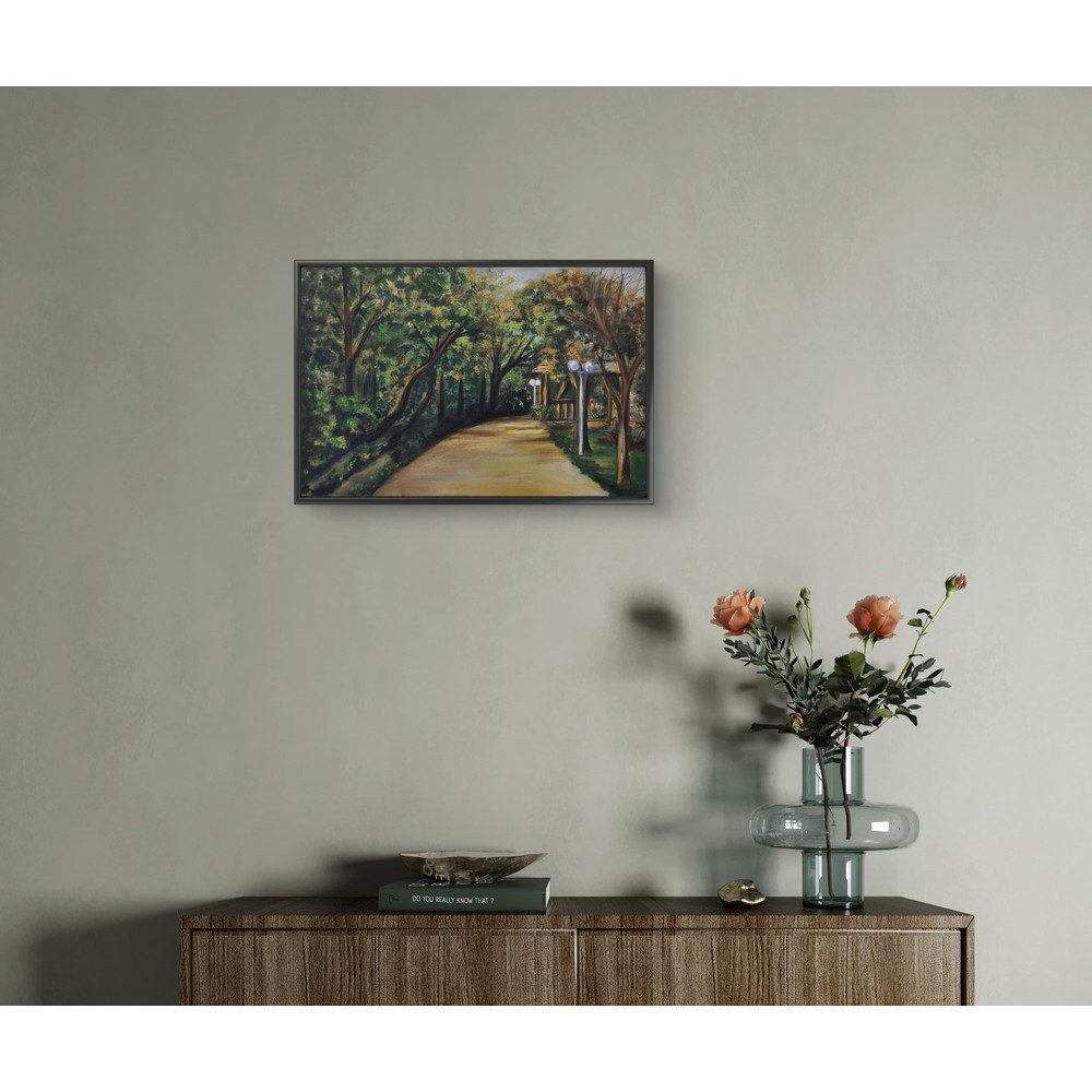 Landscape Oil Painting In The Gareden On Spot Painting 7