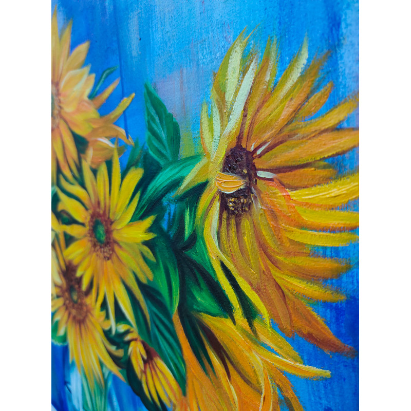 Sunflower Still Life Oil Painting 3