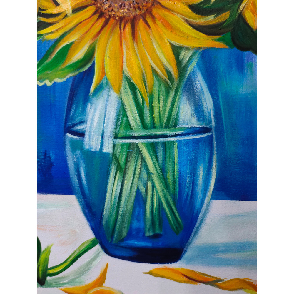 Sunflower Still Life Oil Painting 4