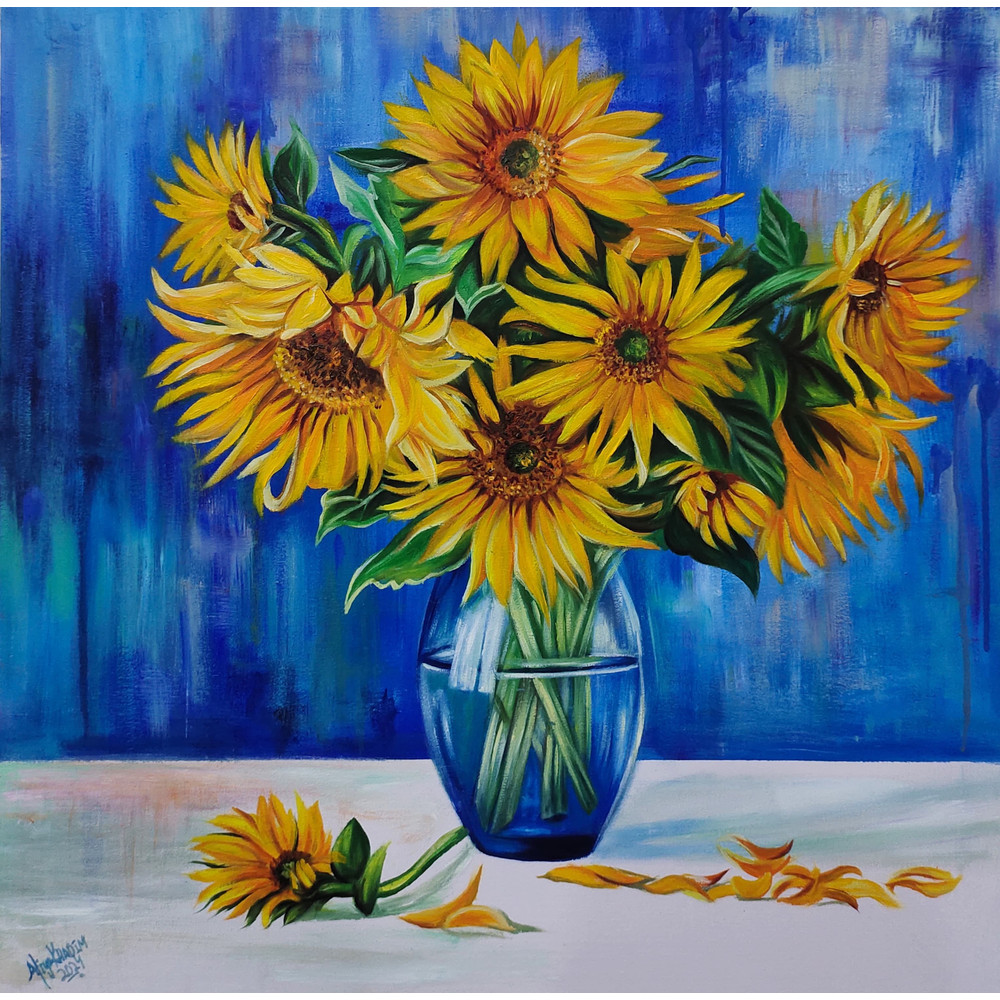 Sunflower Still Life Oil Painting 0