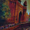 Landscape Oil Painting Lahore Fort 1