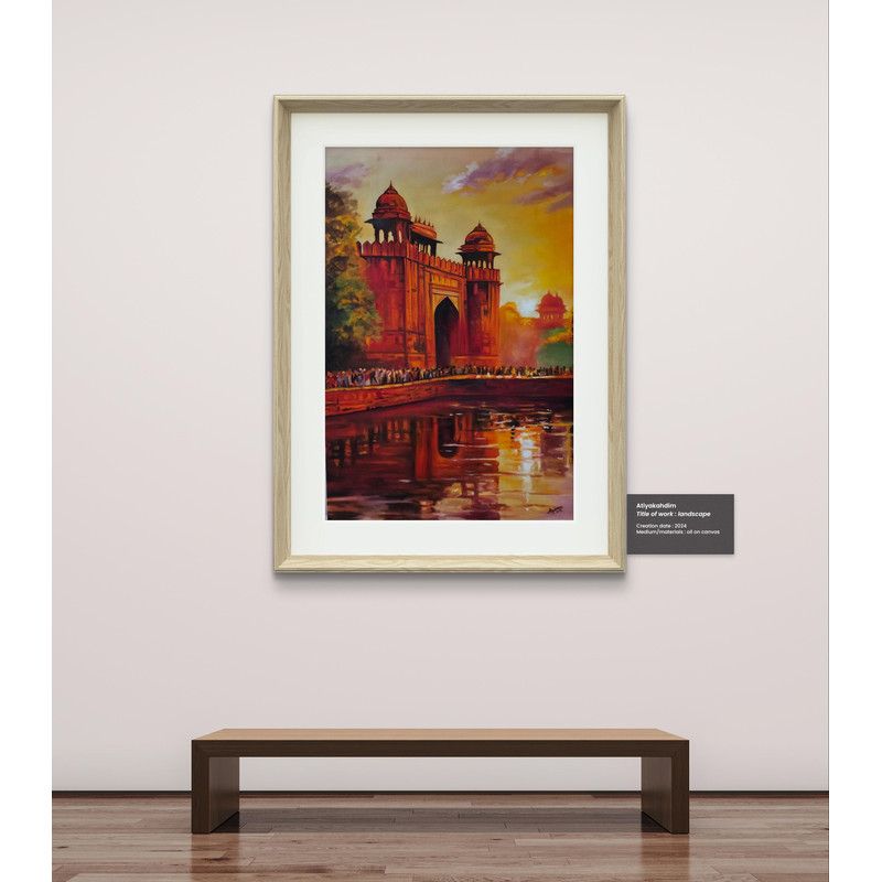 Landscape Oil Painting Lahore Fort 7