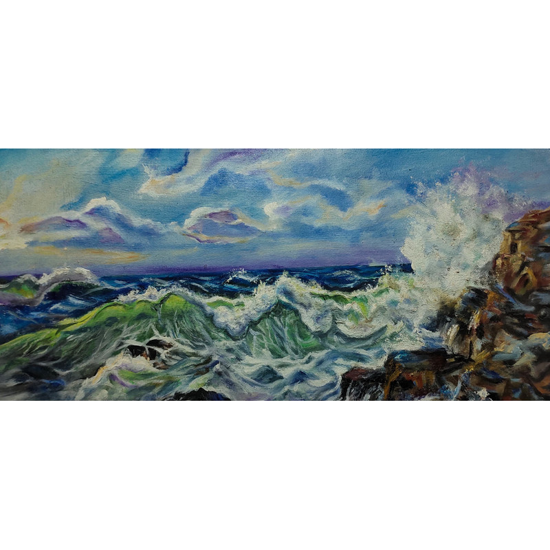 Sea Side View Oil Painting 0