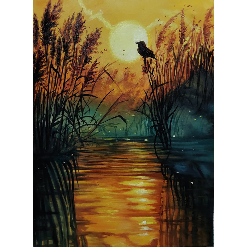 Sun Light Landscape Oil Painting 0