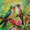 Love Birds In The Forest Branch Oil Painting 0