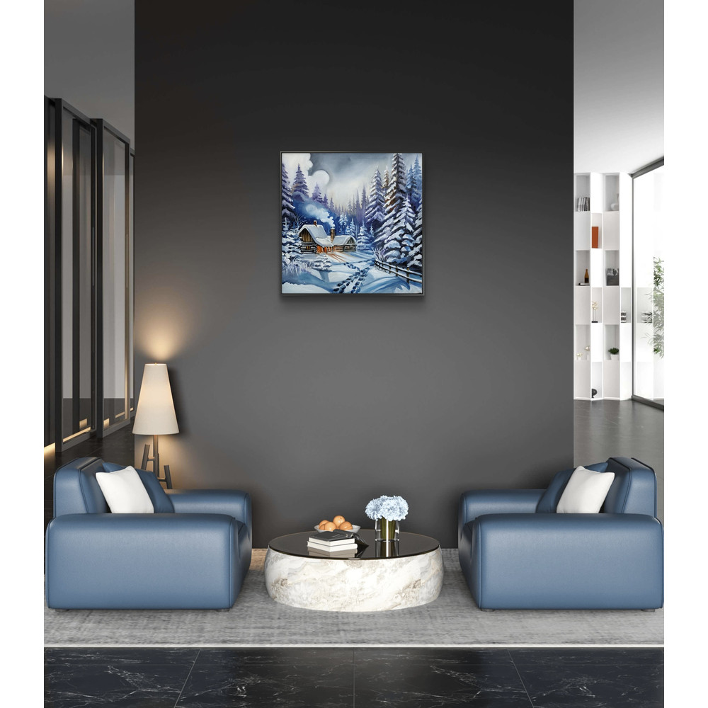 Snowy Weather Landscape Oil Painting 1