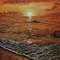 Orange Sun Light On The Ocean Side Oil Painting 0