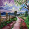 Village Road Landscape Oil Painting 1
