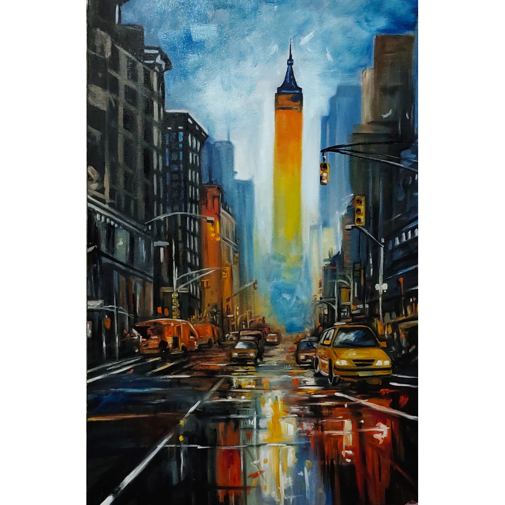 Cityscape Stroke Oil Painting 0