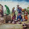 Oil Painting Of Rajasthani Women 0
