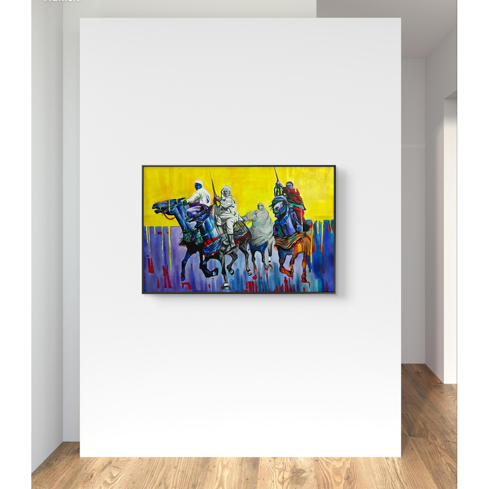 Warrirors On Horseback Oil Painting 1