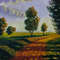 Village Road Serenity Oil Painting 0