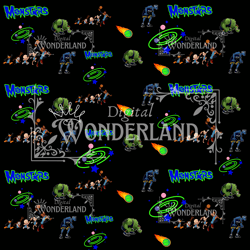 space jam digital paper black