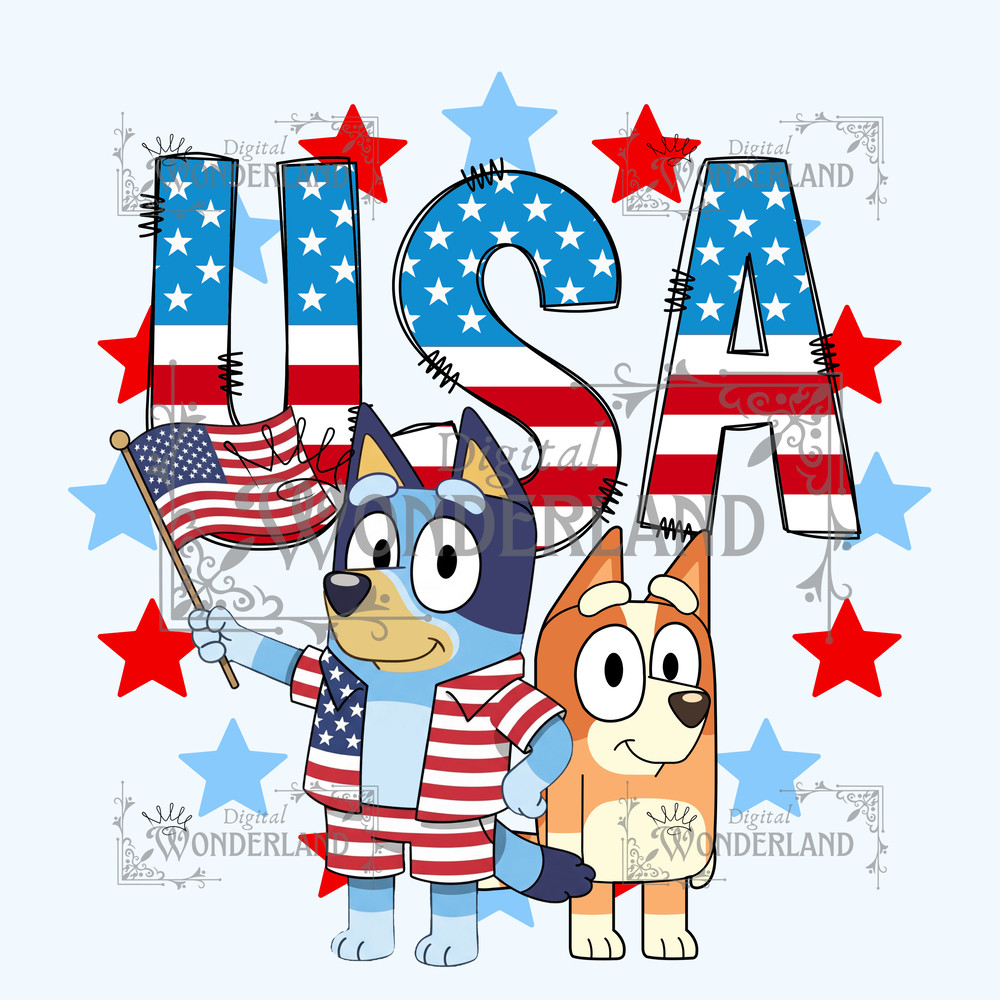 Bluey 4th Of July Bluey 4th Of July July 4th Bluey Independence Day 2