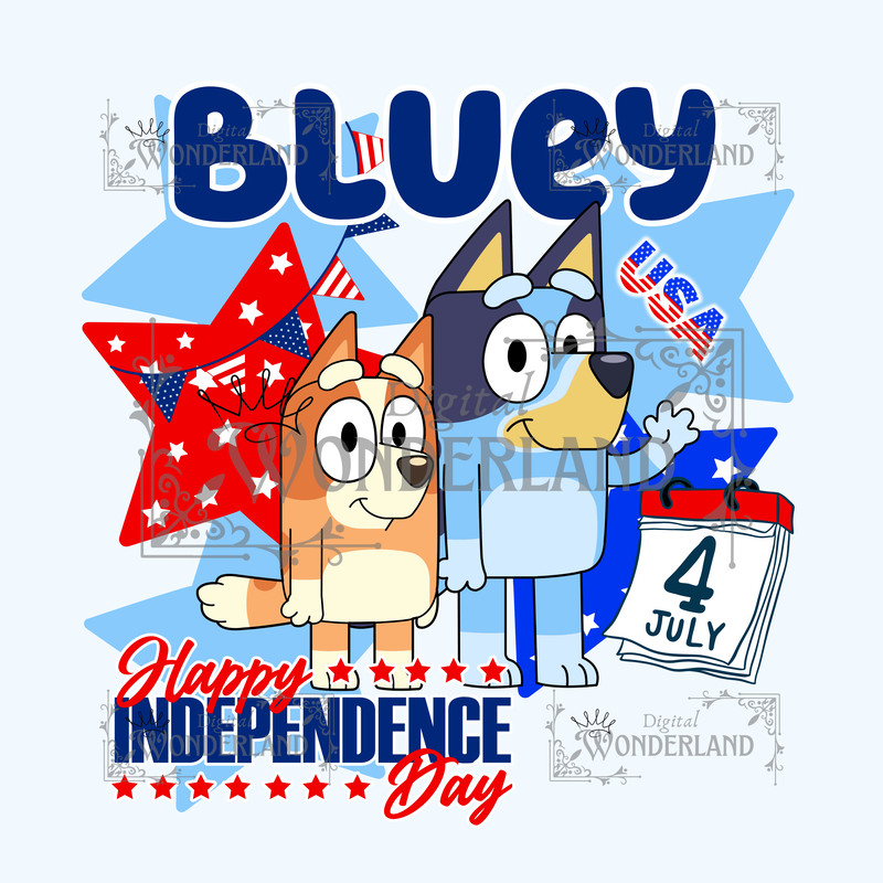 Bluey 4th Of July Bluey 4th Of July July 4th Bluey Independence Day 0