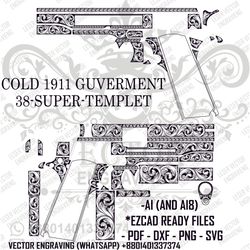 colt 1911 goverment 38 super sckroll design