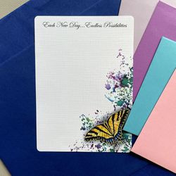 swallowtail butterfly, custom writing paper - set of 36