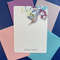 Personalized Hummingbird  Fuchsia Writing Paper  Set Of 36 0