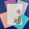 Pink Iris Personalized Writing Paper Stationery  Set Of 36 1