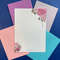 Pink Roses Personalized Writing Paper Stationery  Set Of 36 1