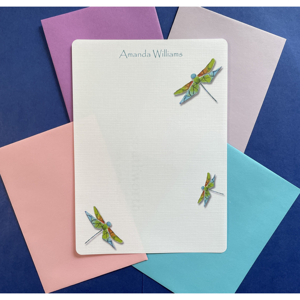 Dragonfly Custom Writing Paper Stationery  Set Of 36 0