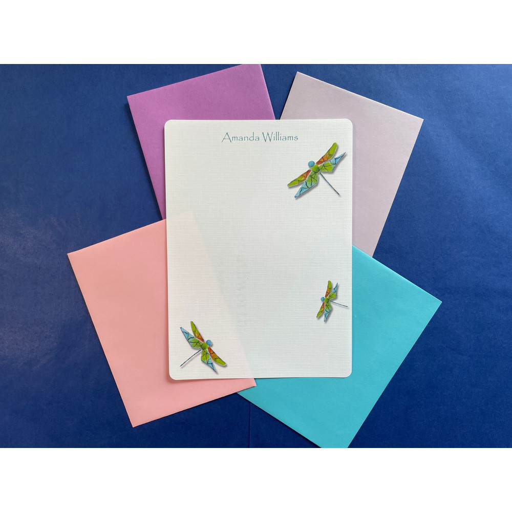 Dragonfly Custom Writing Paper Stationery  Set Of 36 1