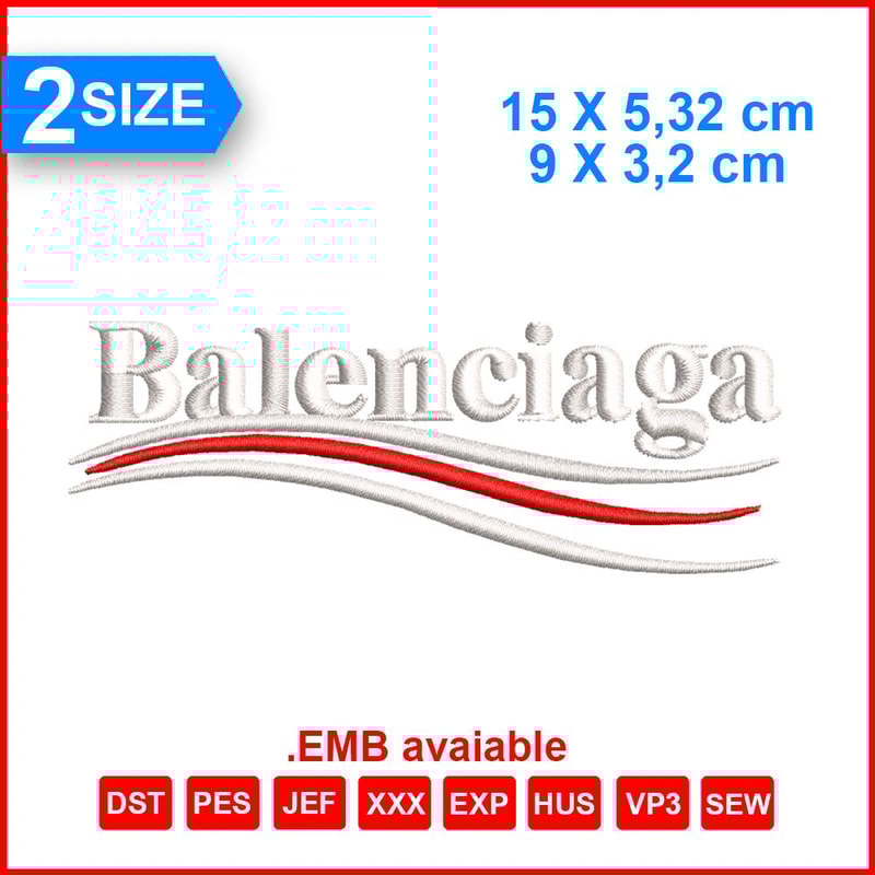 Balenciaga Political Campaign Logo Embroidery Design Balenciaga Embroidery Embroidery File Instant 0