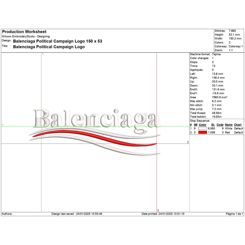 Balenciaga Political Campaign Logo Embroidery Design Balenciaga Embroidery Embroidery File Instant 2