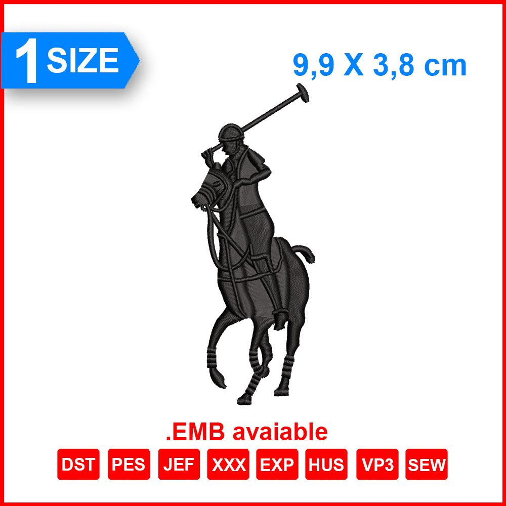 Polo Ralph Lauren Big Horse Logo Embroidery Design Ralph Lauren Embroidery Logo Design Instant Down 0