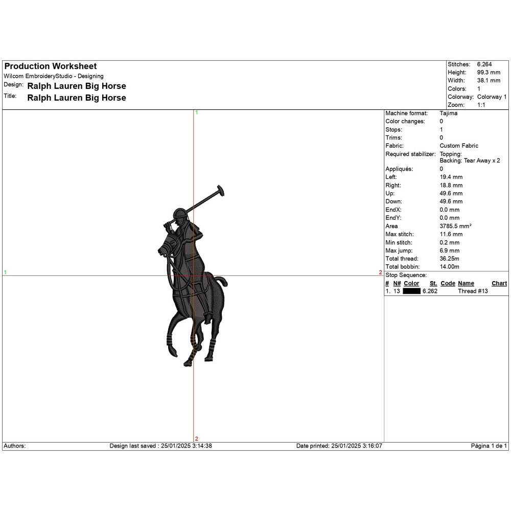 Polo Ralph Lauren Big Horse Logo Embroidery Design Ralph Lauren Embroidery Logo Design Instant Down 1