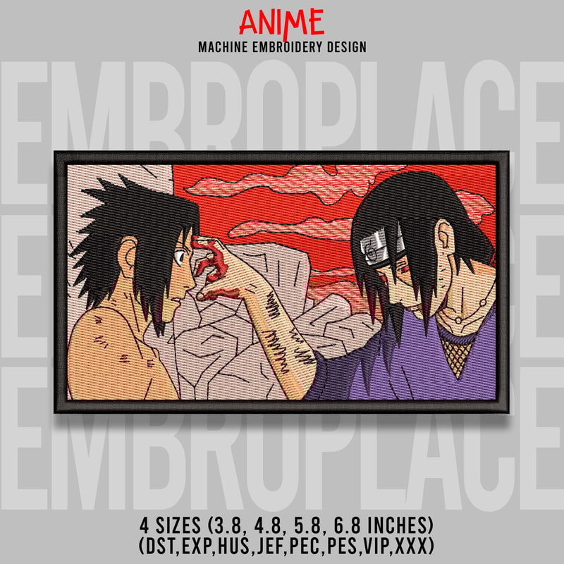 Sasuke Itachi Uchiha Embroidery Design Naruto Sasuke Itachi Uchiha Embroidery Embroidery File Ins 0
