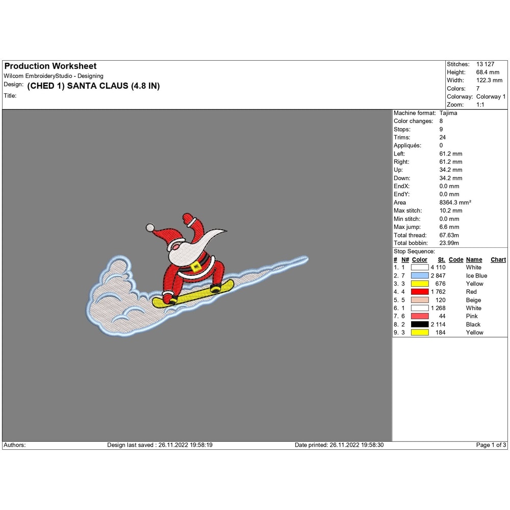 Santa Claus Swoosh Embroidery Design Nike Santa Claus Swoosh Embroidery Embroidery File Instant Dow 1